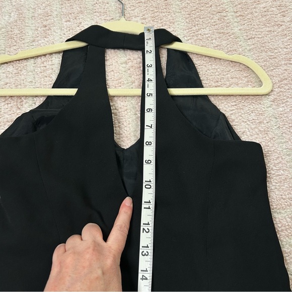Vintage 90's Laundry By Shelli Segal Black Mini Dress Keyhole Back LBD Size 2 - Picture 11 of 11